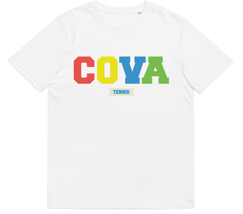 COVA Tennis Rainbow Unisex organic cotton t-shirt