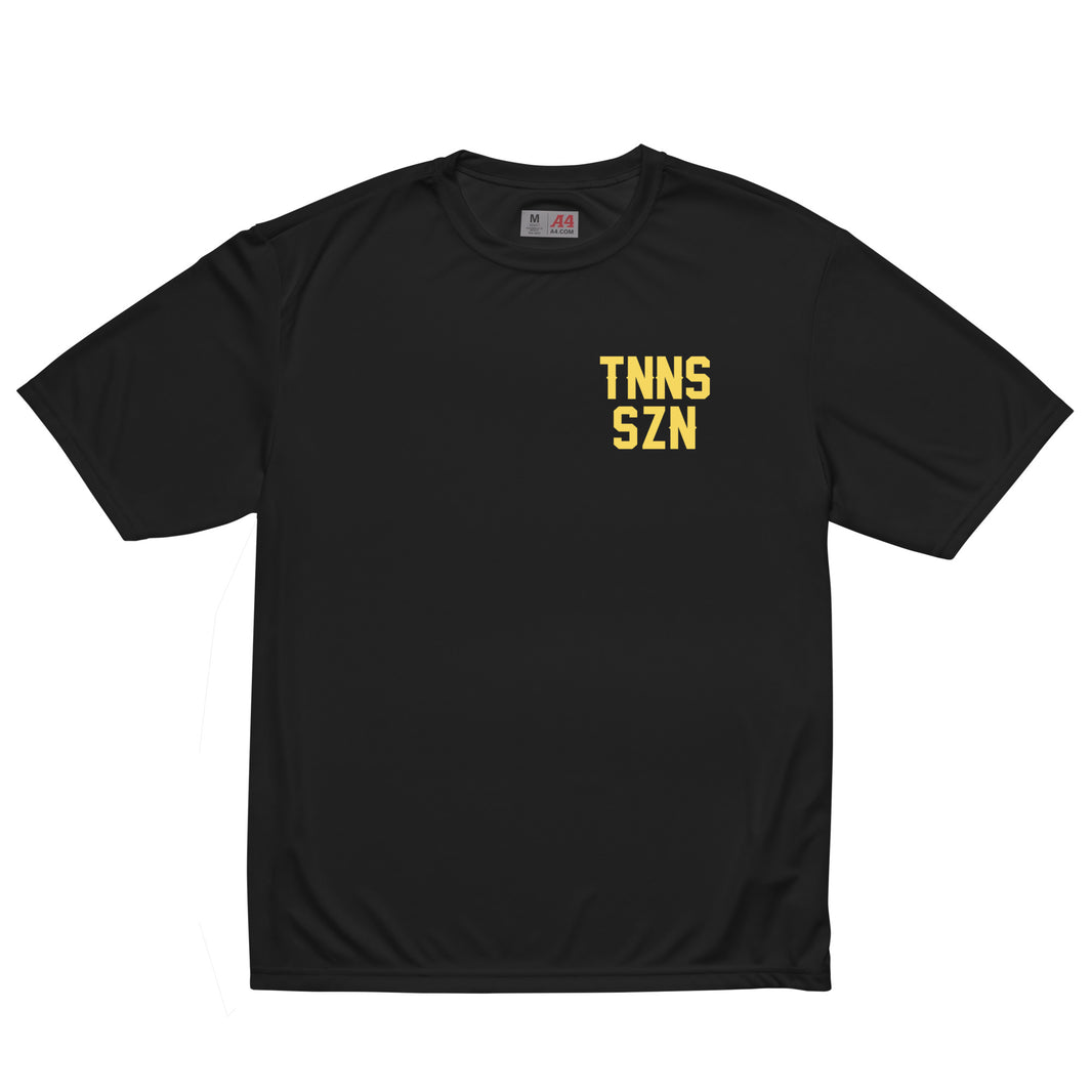 TNNS SZN Unisex performance crew neck t-shirt by CoVA Tennis