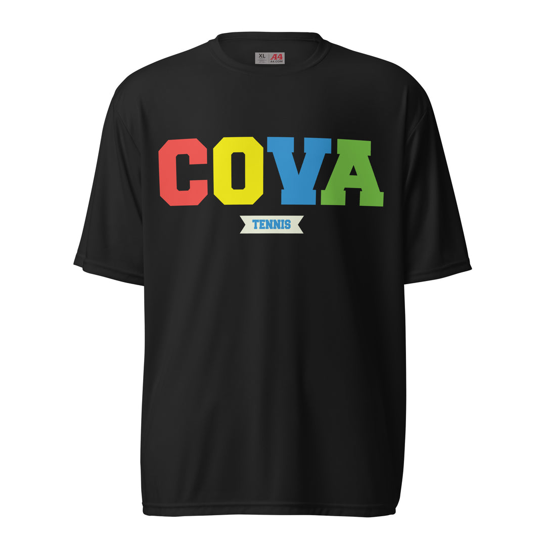 COVA Rainbow Unisex performance crew neck t-shirt by CoVA Tennis