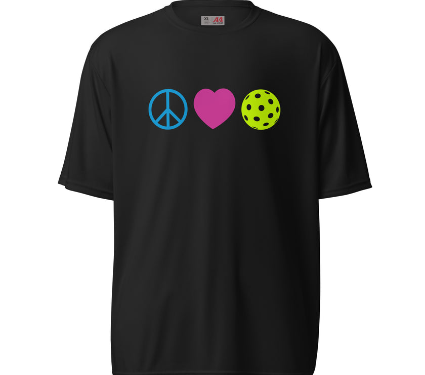 Peace Love Pickleball Unisex performance crew neck t-shirt