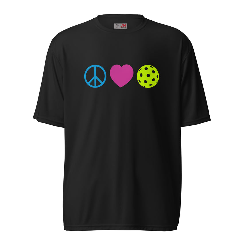 Peace Love Pickleball Unisex performance crew neck t-shirt