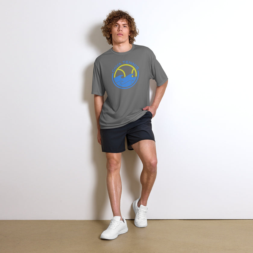 CoVA Tennis Ball & Waves Logo Unisex performance crew neck t-shirt