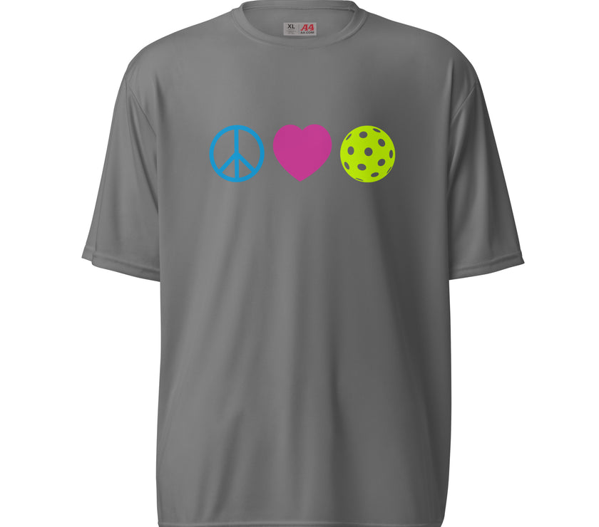 Peace Love Pickleball Unisex performance crew neck t-shirt