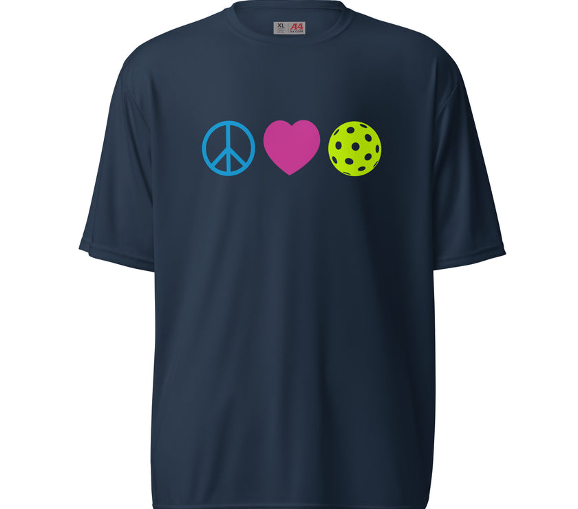 Peace Love Pickleball Unisex performance crew neck t-shirt