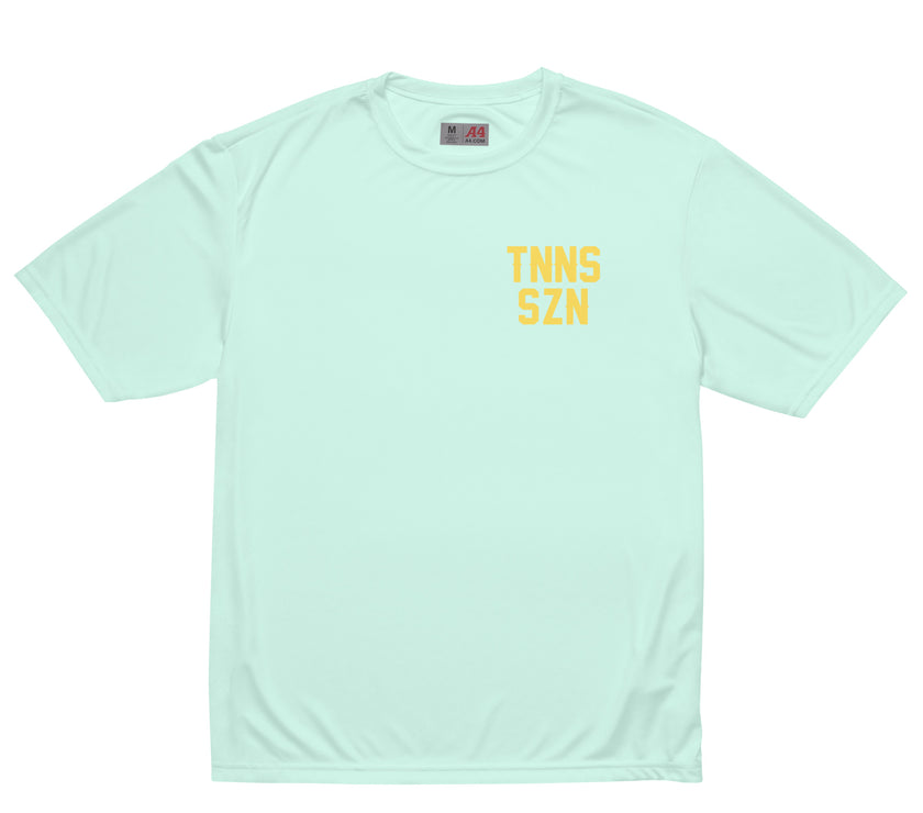 TNNS SZN Unisex performance crew neck t-shirt by CoVA Tennis