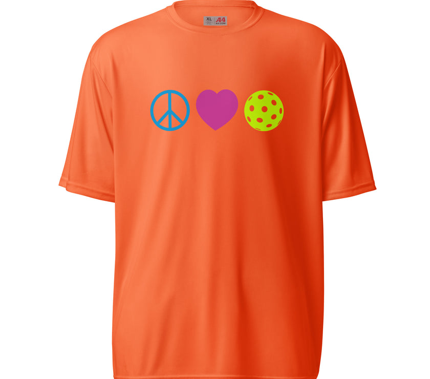 Peace Love Pickleball Unisex performance crew neck t-shirt