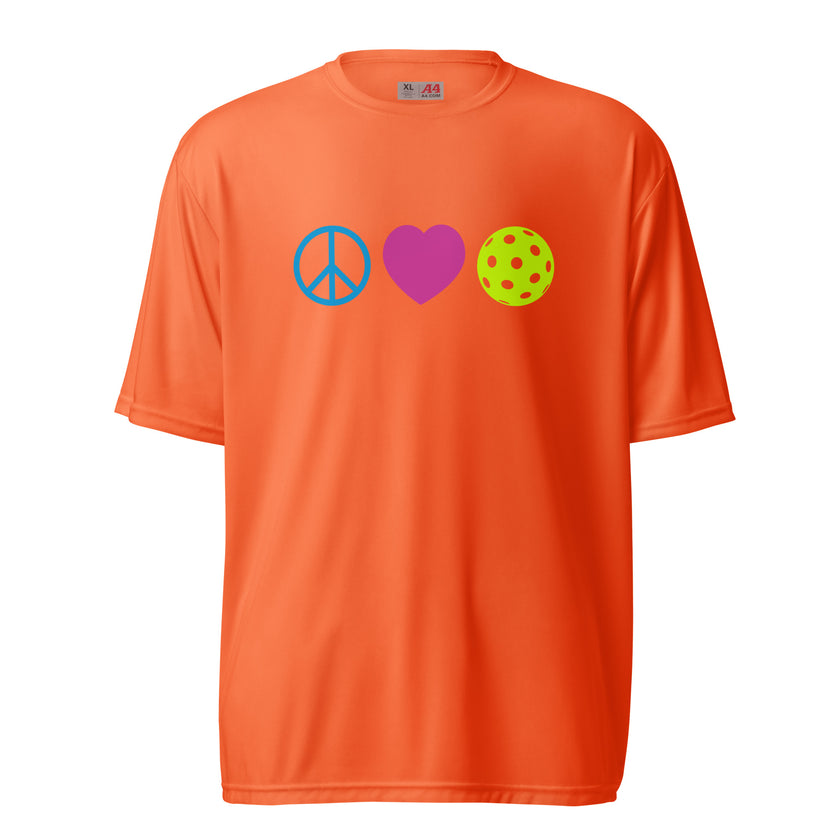 Peace Love Pickleball Unisex performance crew neck t-shirt