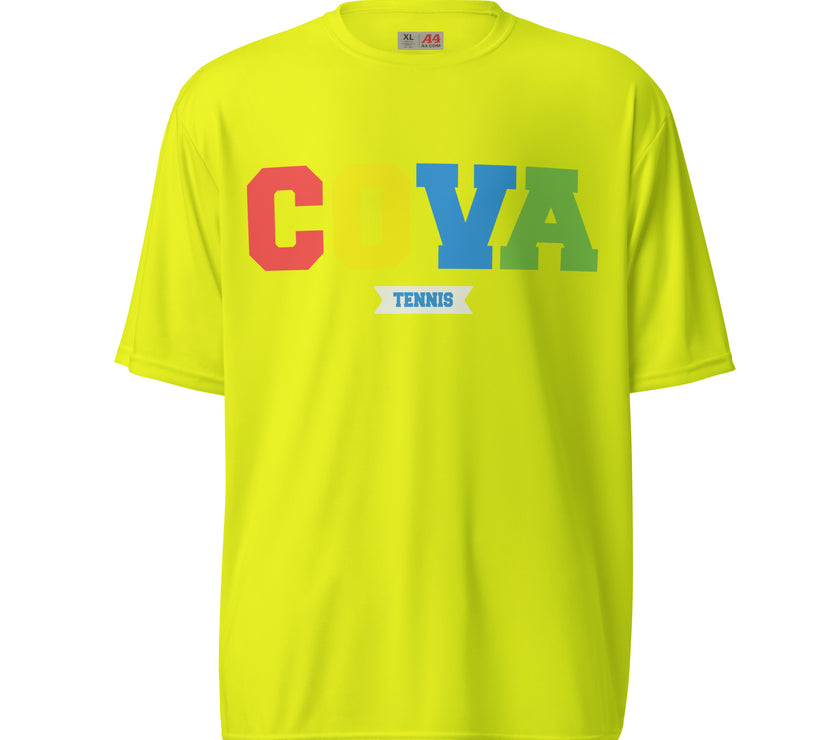 COVA Rainbow Unisex performance crew neck t-shirt by CoVA Tennis