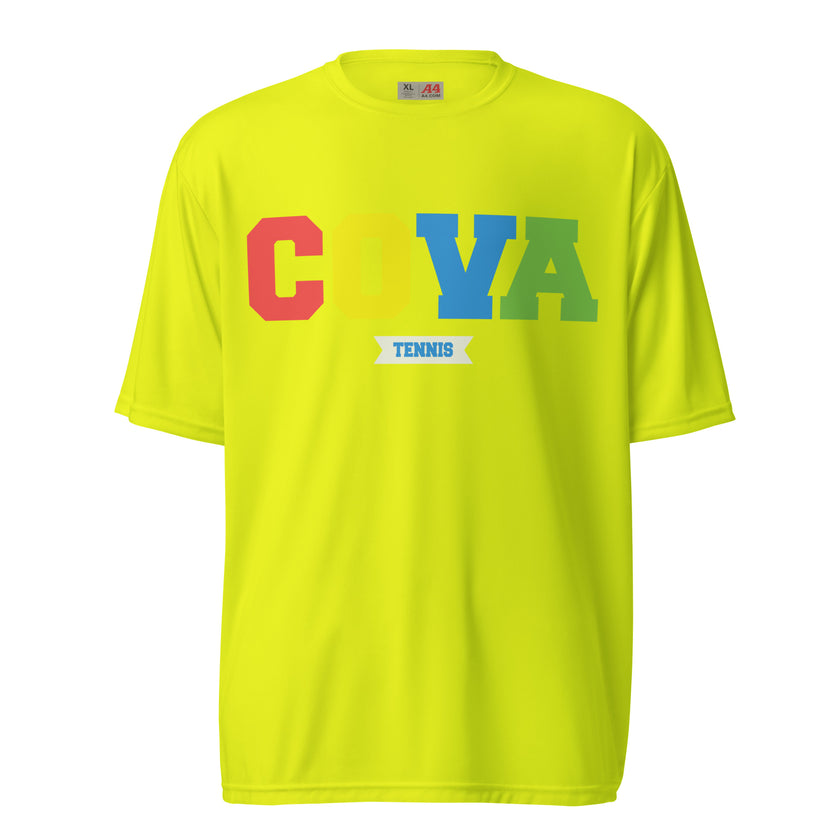 COVA Rainbow Unisex performance crew neck t-shirt by CoVA Tennis