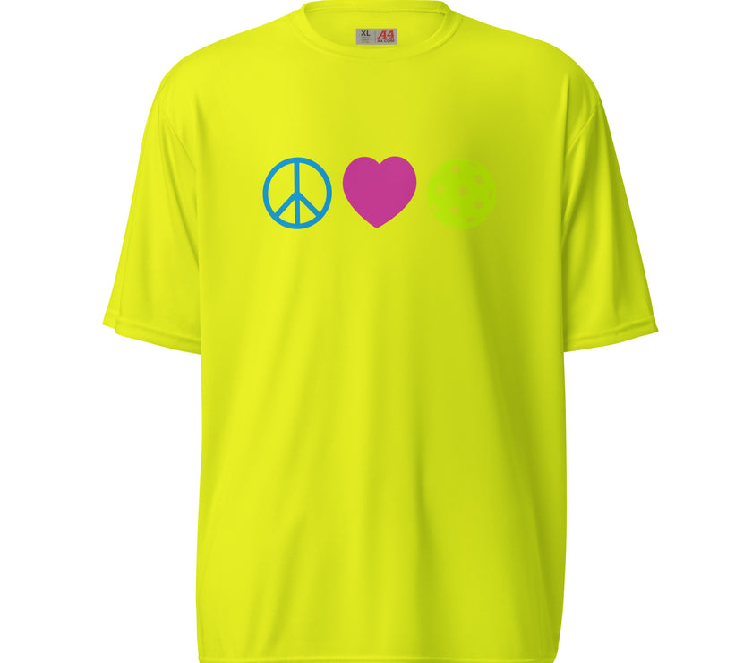 Peace Love Pickleball Unisex performance crew neck t-shirt