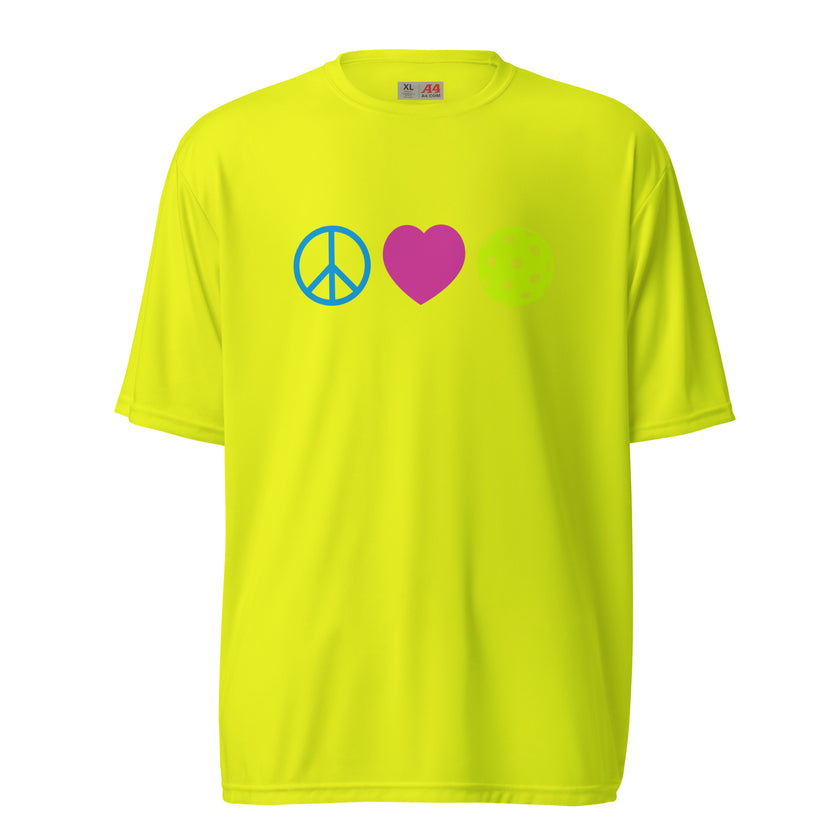 Peace Love Pickleball Unisex performance crew neck t-shirt