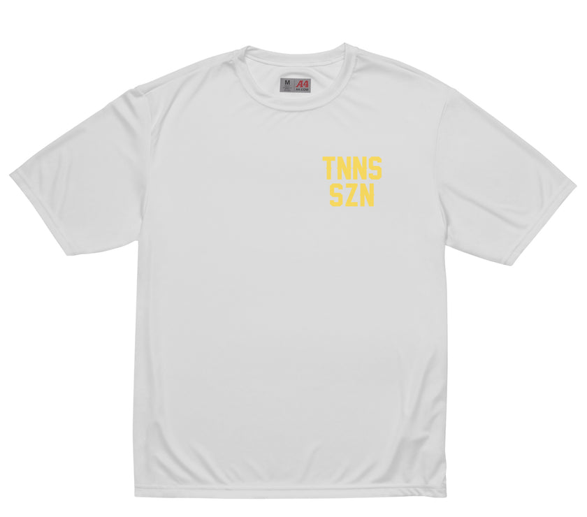 TNNS SZN Unisex performance crew neck t-shirt by CoVA Tennis