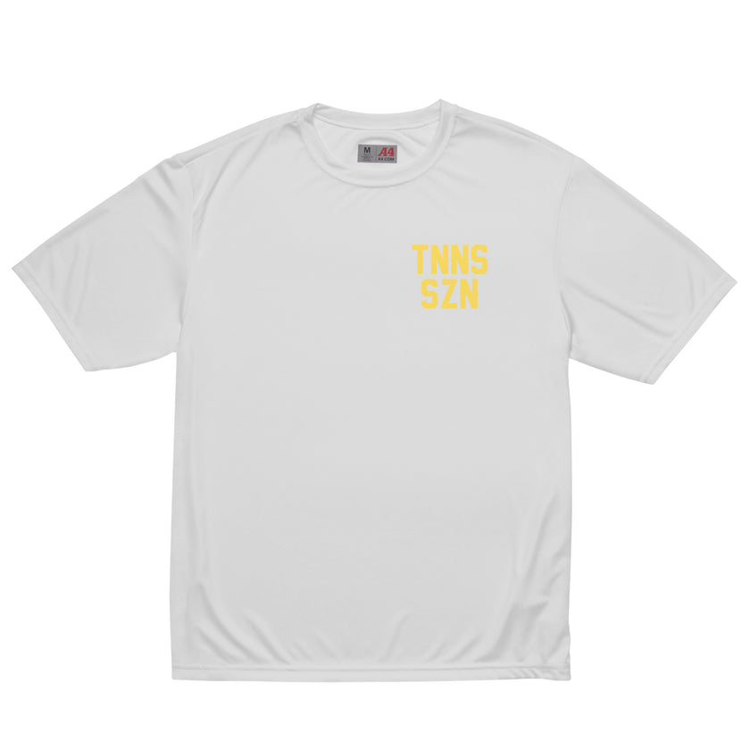 TNNS SZN Unisex performance crew neck t-shirt by CoVA Tennis