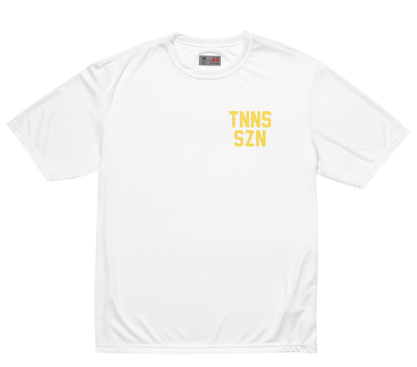 TNNS SZN Unisex performance crew neck t-shirt by CoVA Tennis