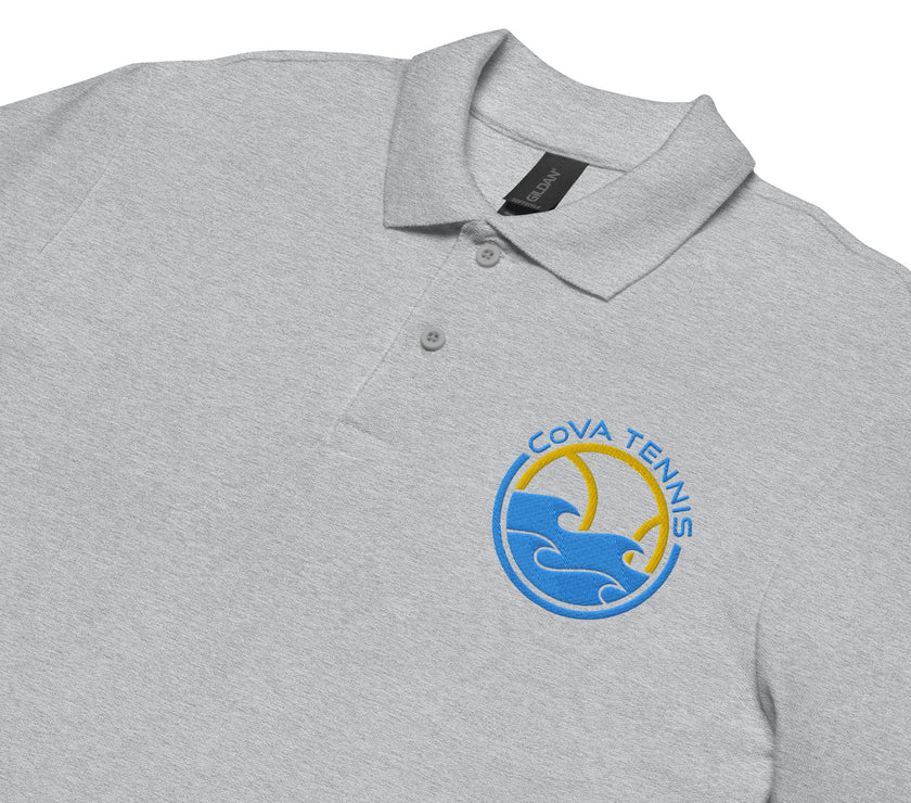 CoVA Tennis Ball & Waves Logo Unisex pique polo shirt