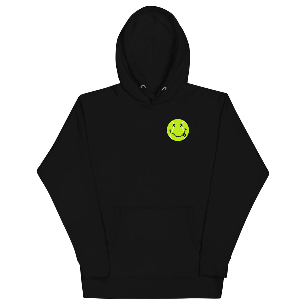 Smiling Tennis Ball by CoVA Tennis Unisex Premium Hoodie