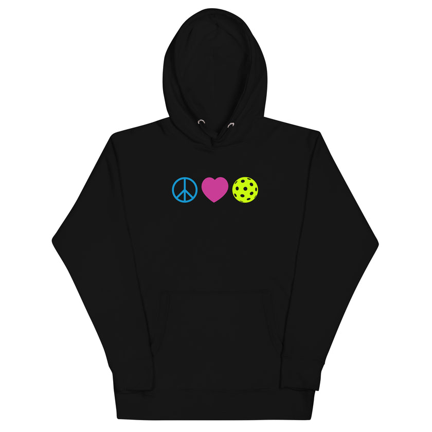 Peace Love Pickleball Unisex Heavy Weight Hoodie