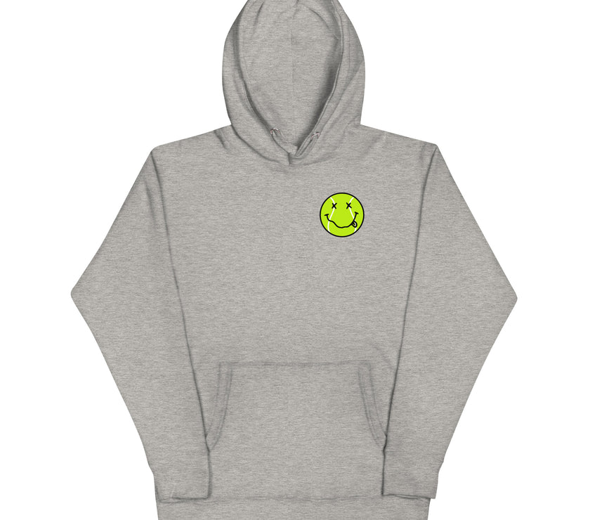 Smiling Tennis Ball by CoVA Tennis Unisex Premium Hoodie