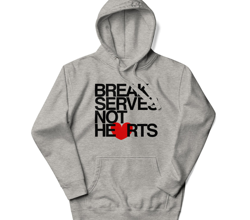 Break Serves Not Hearts CoVA Tennis Unisex Premium Hoodie