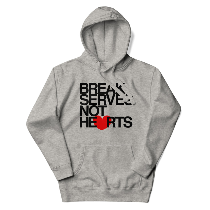 Break Serves Not Hearts CoVA Tennis Unisex Premium Hoodie