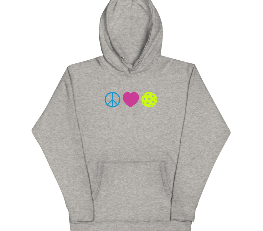 Peace Love Pickleball Unisex Heavy Weight Hoodie