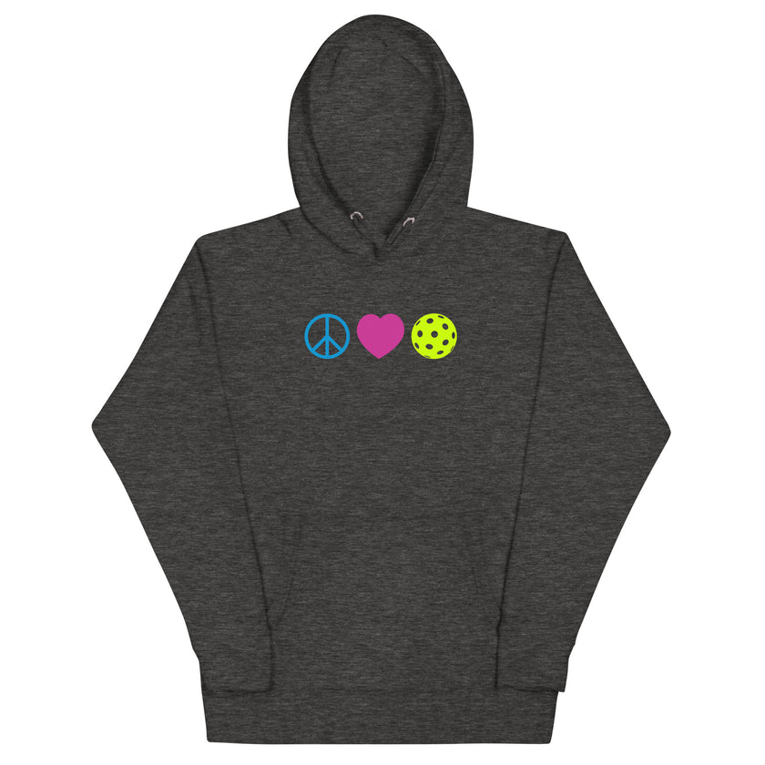 Peace Love Pickleball Unisex Heavy Weight Hoodie