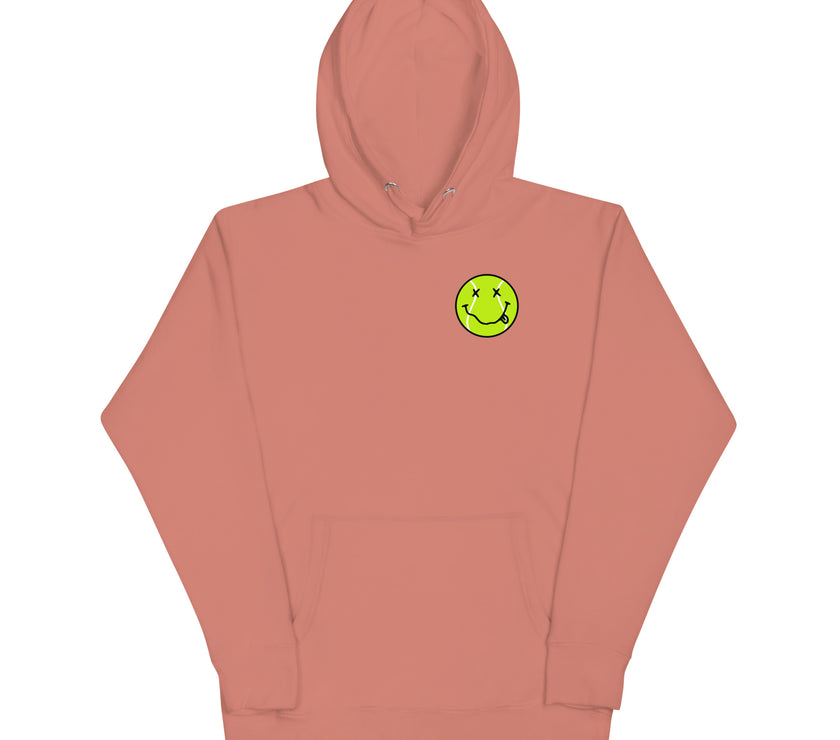 Smiling Tennis Ball by CoVA Tennis Unisex Premium Hoodie