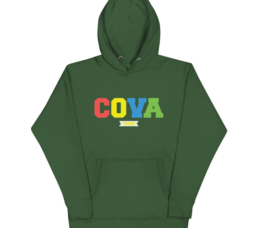 CoVA Tennis Ball & Waves Logo Unisex Hoodie