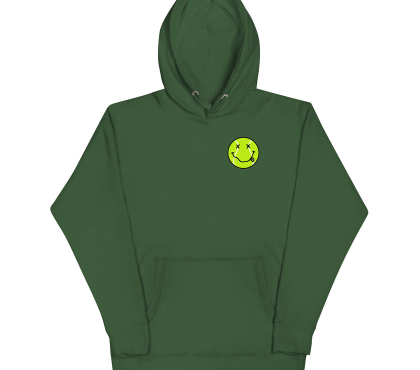 Smiling Tennis Ball by CoVA Tennis Unisex Premium Hoodie