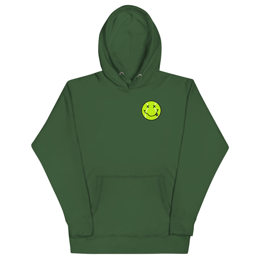 Smiling Tennis Ball by CoVA Tennis Unisex Premium Hoodie