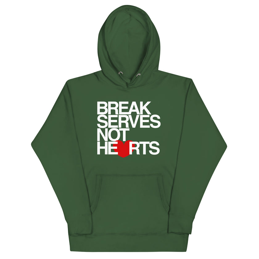 Break Serves Not Hearts CoVA Tennis Unisex Premium Hoodie