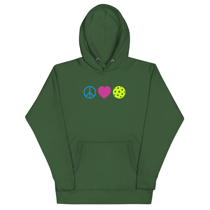 Peace Love Pickleball Unisex Heavy Weight Hoodie