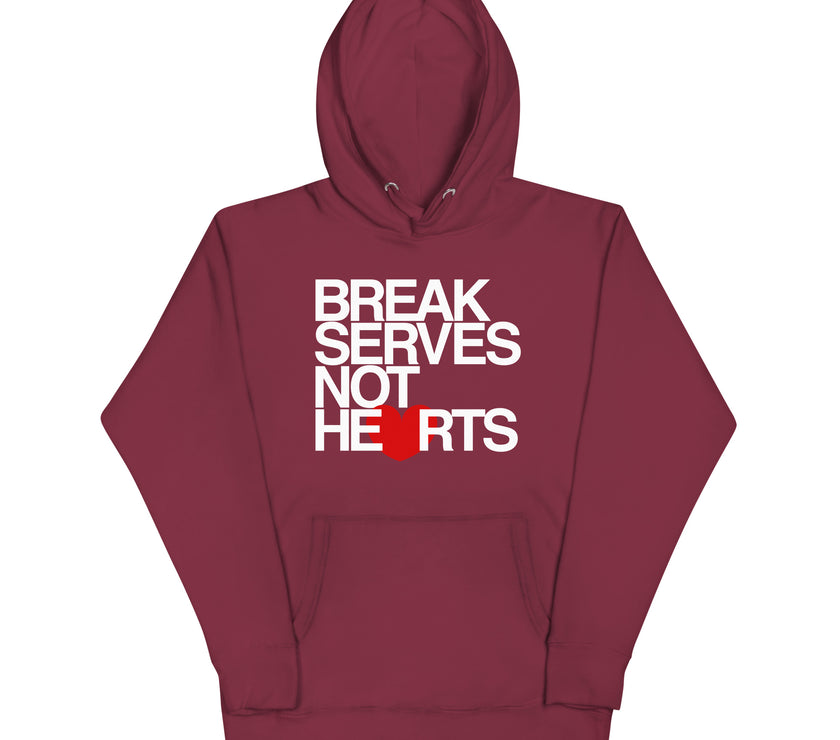 Break Serves Not Hearts CoVA Tennis Unisex Premium Hoodie