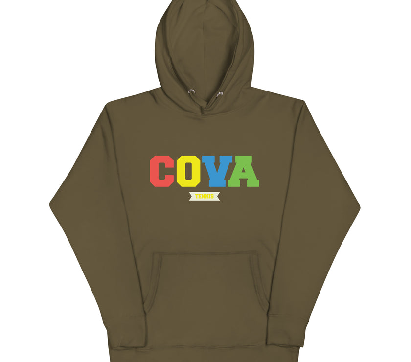 CoVA Tennis Ball & Waves Logo Unisex Hoodie