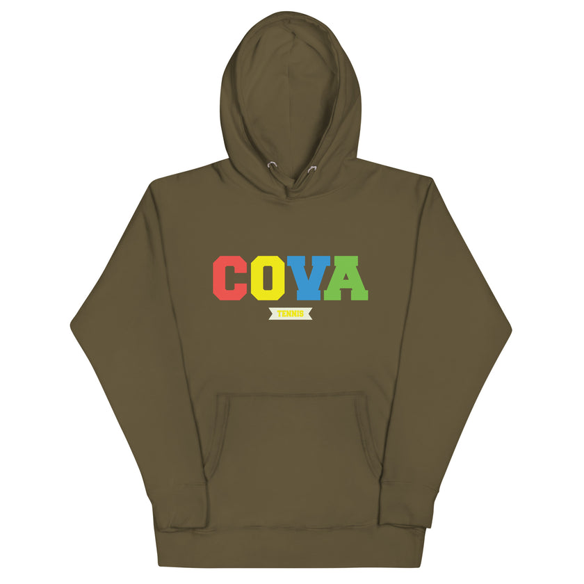 CoVA Tennis Ball & Waves Logo Unisex Hoodie