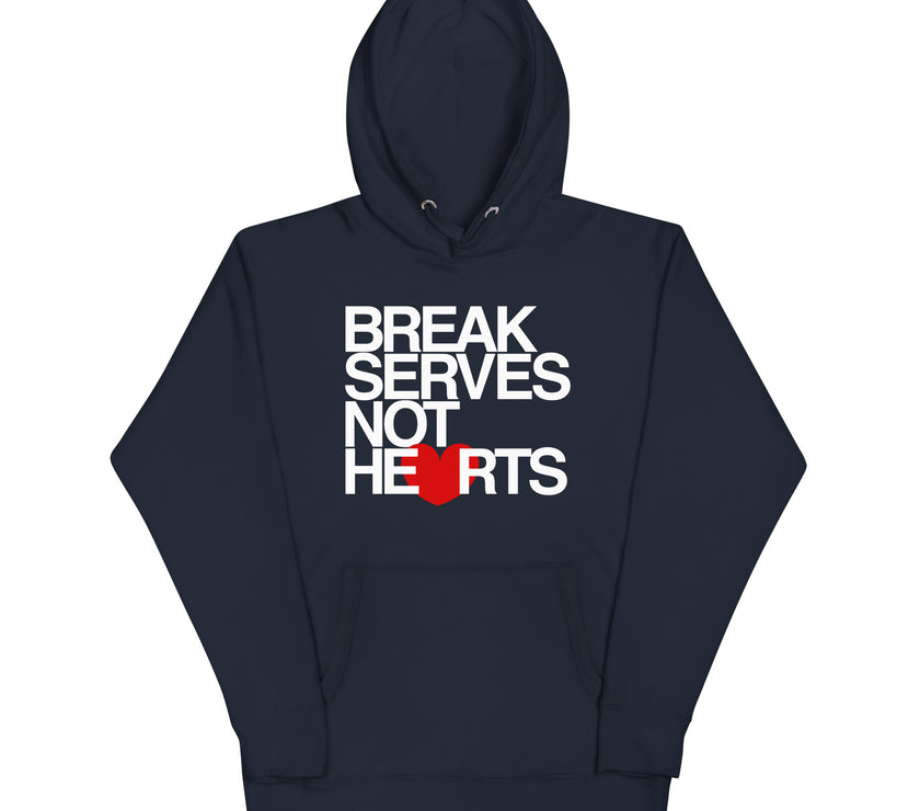 Break Serves Not Hearts CoVA Tennis Unisex Premium Hoodie