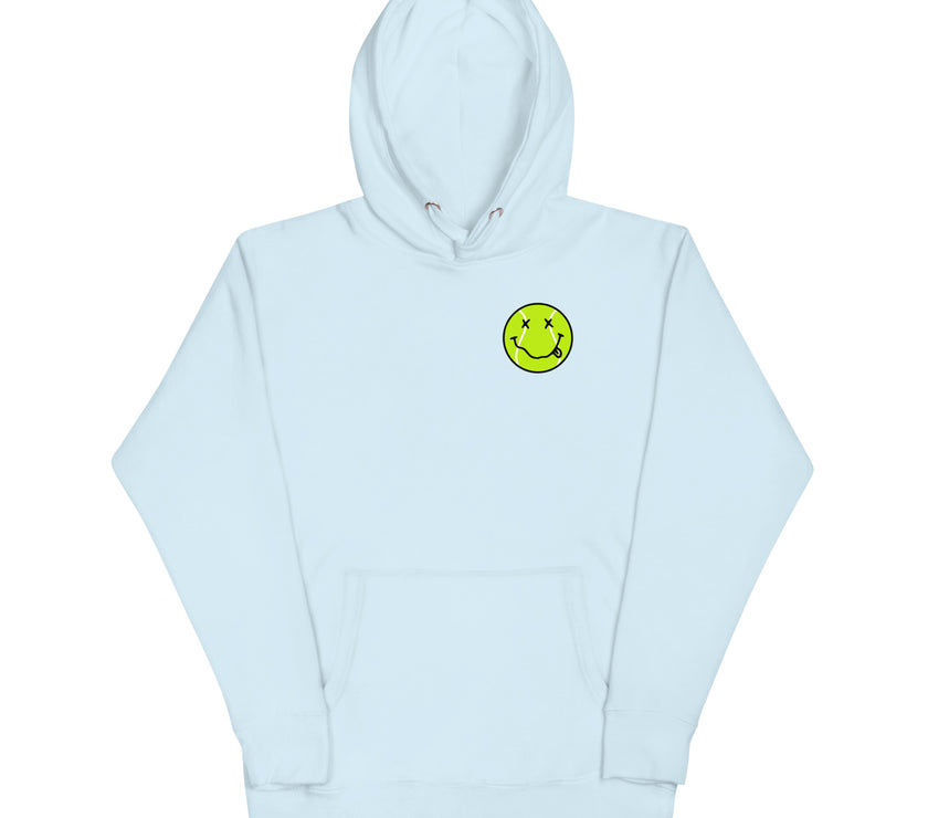 Smiling Tennis Ball by CoVA Tennis Unisex Premium Hoodie