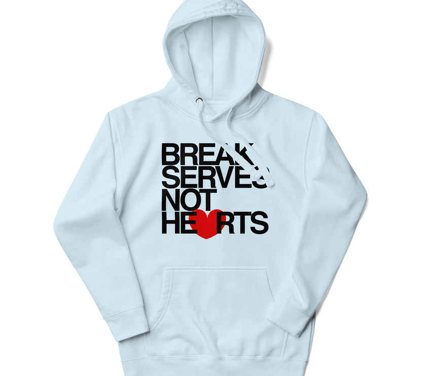 Break Serves Not Hearts CoVA Tennis Unisex Premium Hoodie