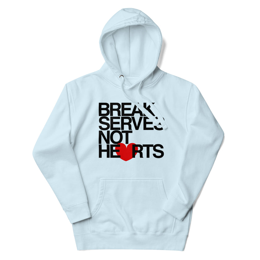 Break Serves Not Hearts CoVA Tennis Unisex Premium Hoodie