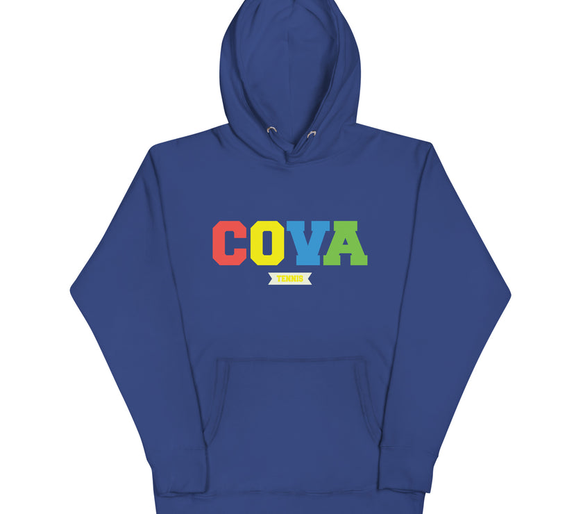 CoVA Tennis Ball & Waves Logo Unisex Hoodie