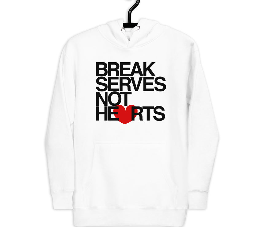 Break Serves Not Hearts CoVA Tennis Unisex Premium Hoodie