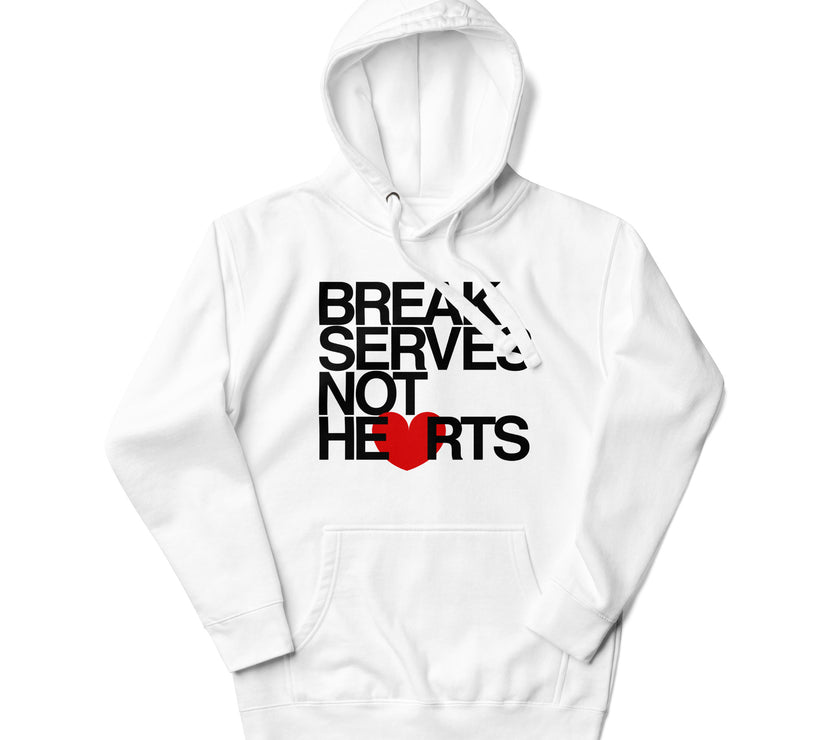 Break Serves Not Hearts CoVA Tennis Unisex Premium Hoodie