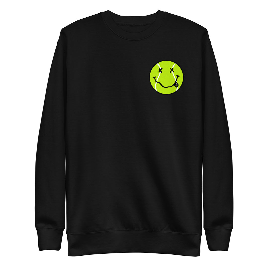 Smiling Tennis Ball by CoVA Tennis Unisex Premium Sweatshirt