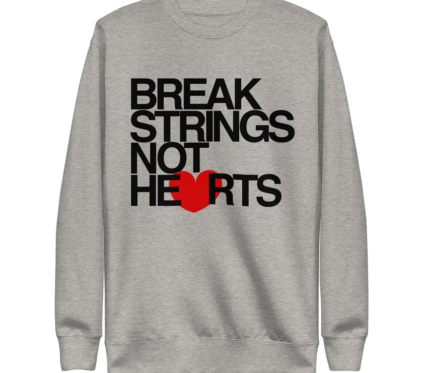 Break Strings Not Hearts by CoVA Tennis Unisex Premium Sweatshirt