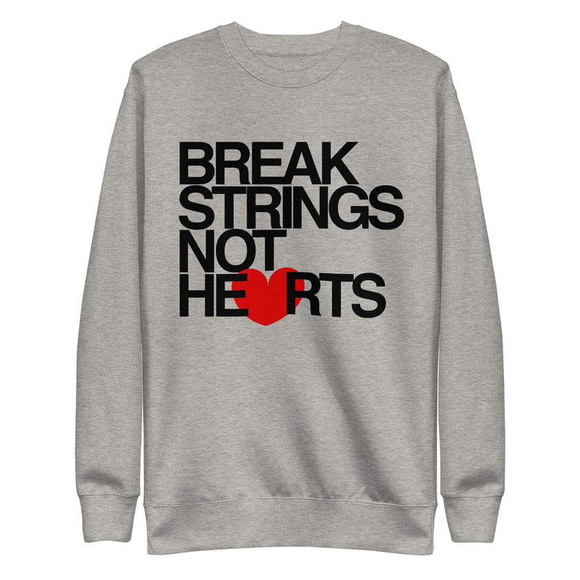 Break Strings Not Hearts by CoVA Tennis Unisex Premium Sweatshirt