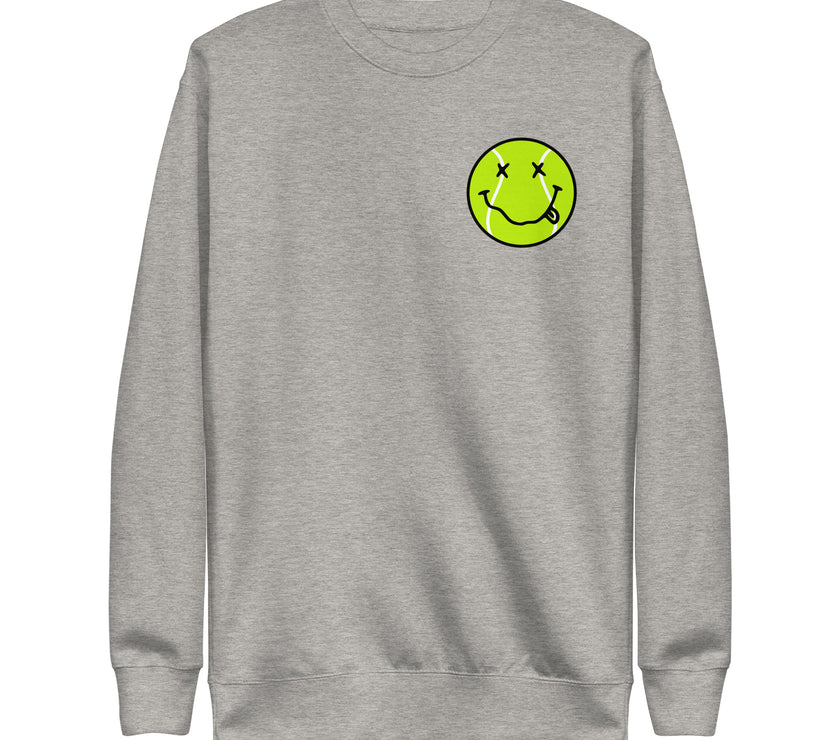 Smiling Tennis Ball by CoVA Tennis Unisex Premium Sweatshirt