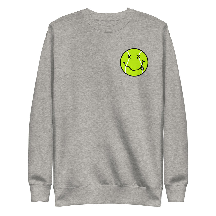 Smiling Tennis Ball by CoVA Tennis Unisex Premium Sweatshirt