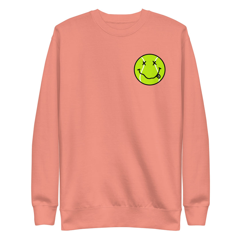 Smiling Tennis Ball by CoVA Tennis Unisex Premium Sweatshirt