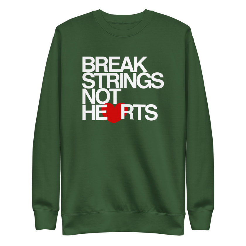 Break Strings Not Hearts by CoVA Tennis Unisex Premium Sweatshirt