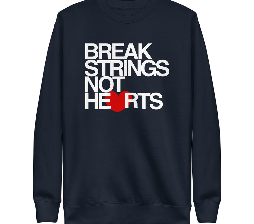 Break Strings Not Hearts by CoVA Tennis Unisex Premium Sweatshirt